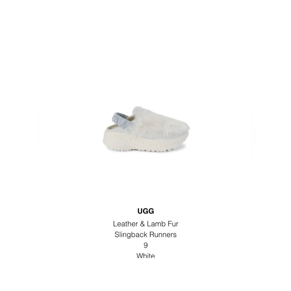 UGG Women's Fluffy White and light blue Slippers(missing fur on one of the pair)